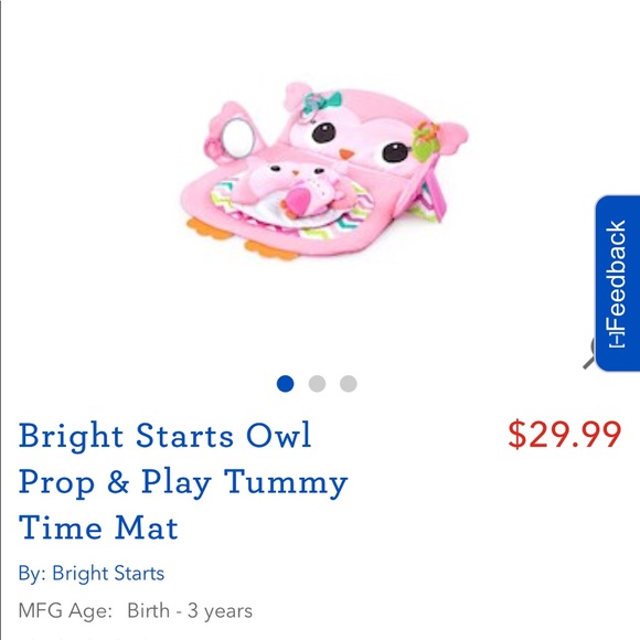 Bright Starts owl tummy time mat - Picture 3 of 3